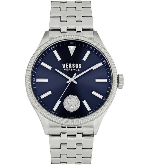 versace stainless steel quartz watch|Versace watch unisex.